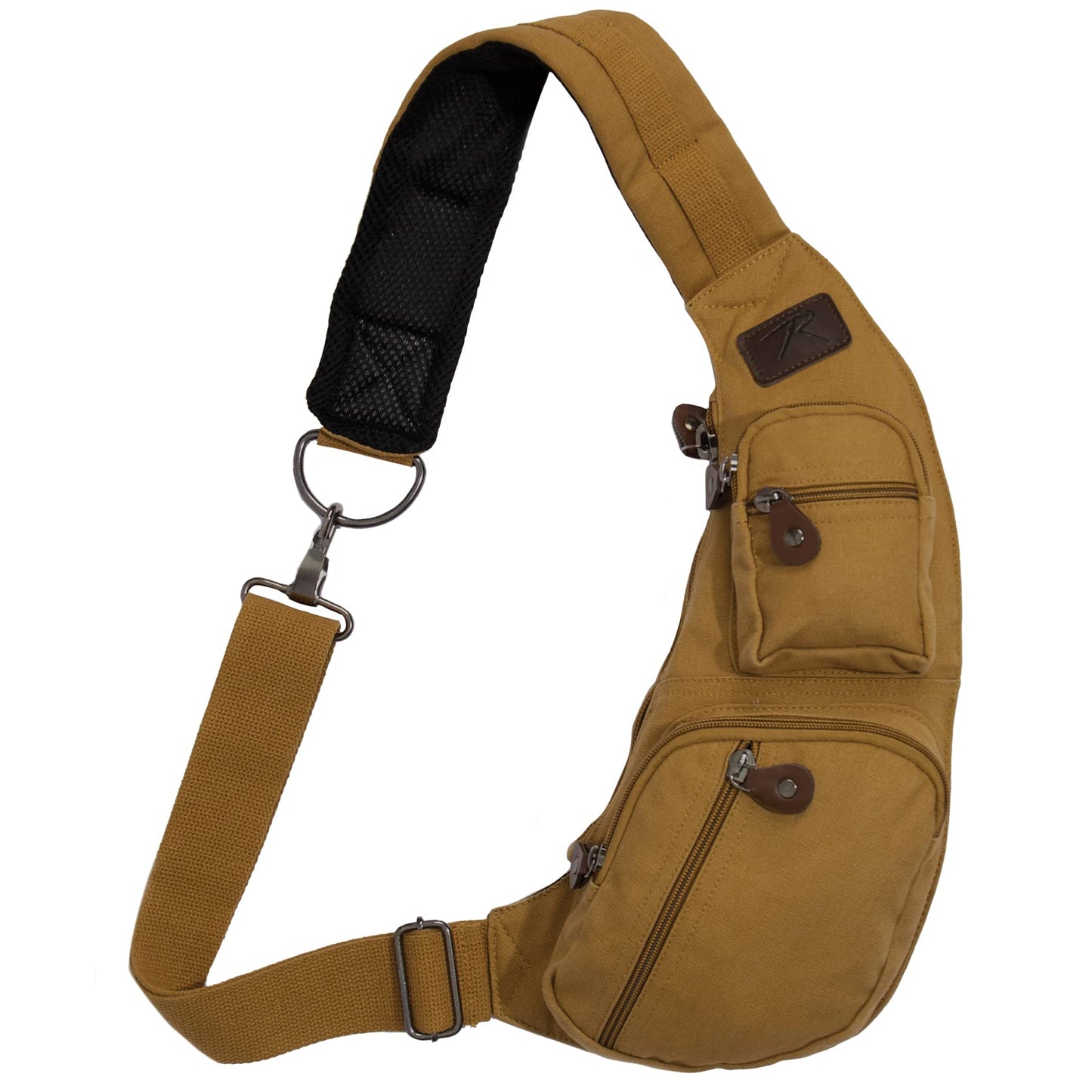 Rothco Vintage Canvas Crossbody Sling Bag – Compact Travel Shoulder Backpack 2L Storage