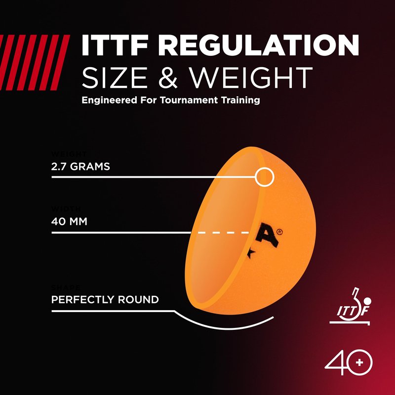STIGA 24pk 3-Star Ping Pong Balls - USATT Approved Tournament Quality - ITTF Regulation Size & Weight - Durable, Tournament Table Tennis Balls
