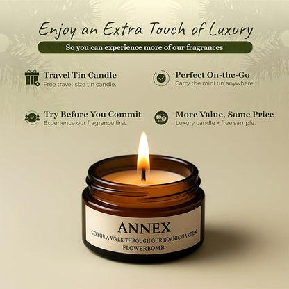 Scented Luxury Candles in Handmade Ceramic Jars, Soy Wax | Orange Blossom – Orange & Mimosa, Large Candle | Non Toxic, 2 Wicks, Reusable Big Orange Jar | Natural Spring Aromatherapy for Women & Men