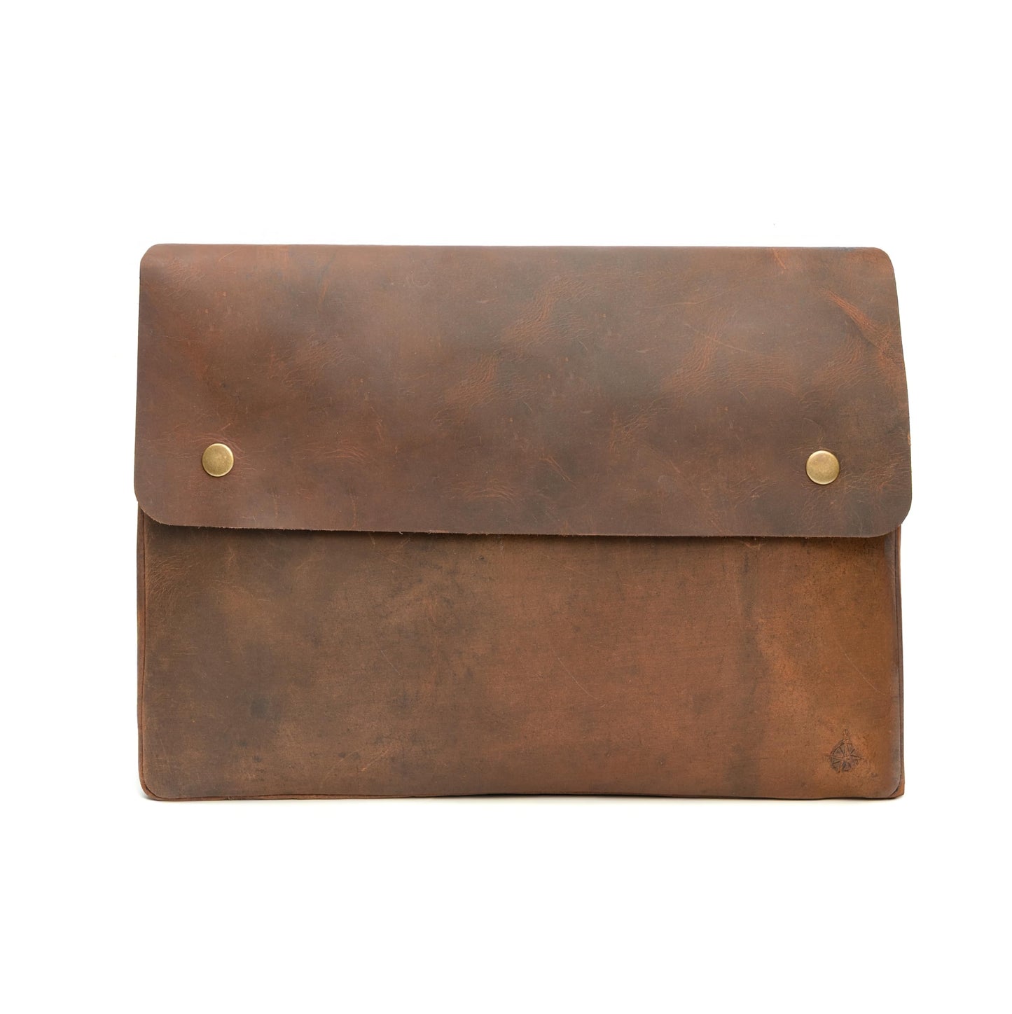 WANDERINGS Genuine Full Grain Leather Folder with Removable Strap - Handcrafted Folio Document Organizer - Leather Document Holder for Men and Women - Fits 15" 14" 13" Tablets and Laptops