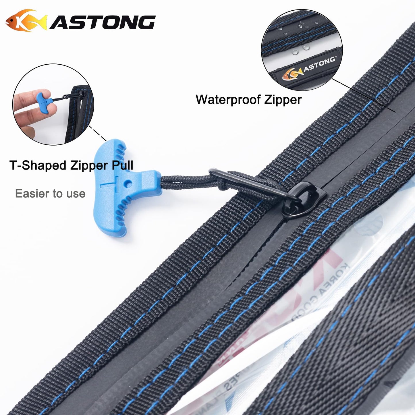 KASTONG 2 Layer Water-resistant Fishing Bait PVC Clear Storage Bag BaitShield Tackle Bag Storage for Bait Tackle Lures Soft Plastics and Fishing Gear Large Capacity 2 Size (4Pcs Medium)
