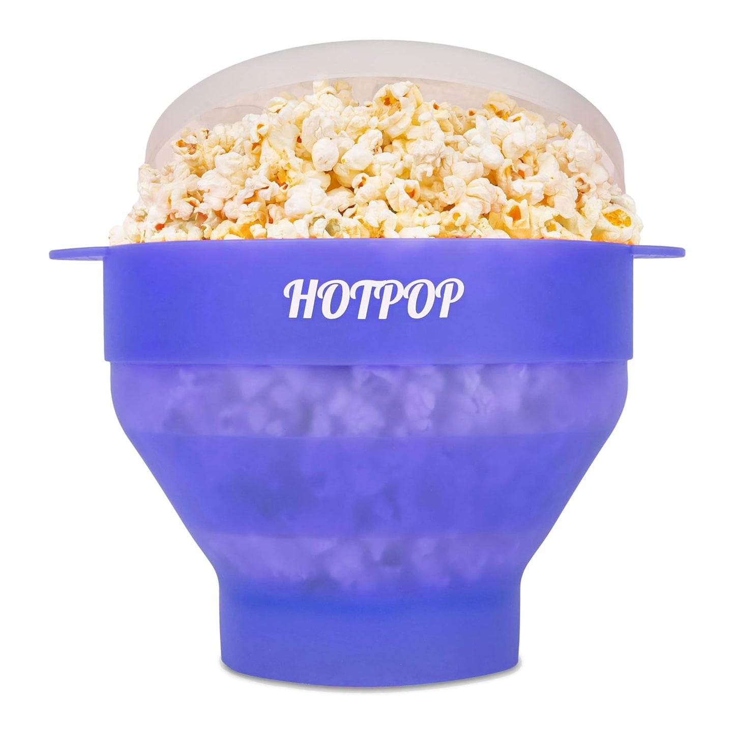 The Orginal HotPop Silicone Popcorn Maker - Microwave Popcorn Popper with Handles - Collapsible Bowl, Heat-Resistant, Easy to Clean, Ideal for Family Movie Nights, 15-Cup Capacity - Red