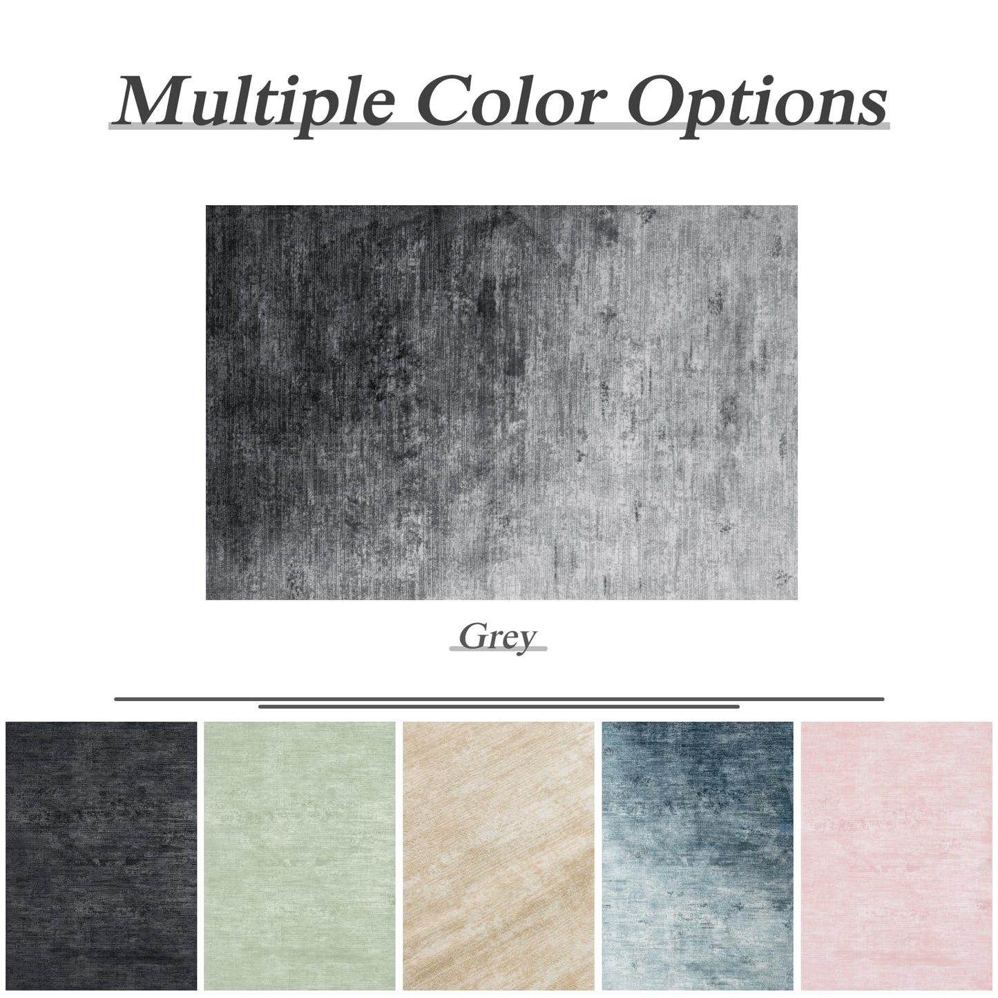 LIANLAM Washable Rug 9x12 Area Rugs for Living Room - Stain Resistant Non-Slip Backing Boho Rug for Bedroom,Durable & Ultra-Thin Vintage Large Area Rug(9x12,Gray)