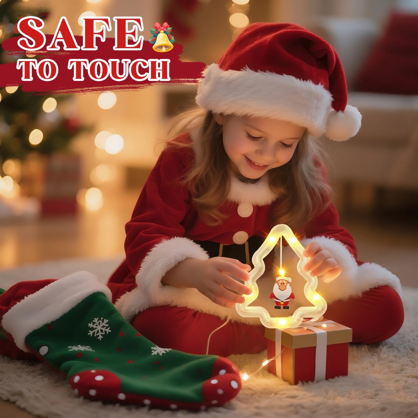 BomKra Christmas Tree Curtain Lights, Christmas Window Lights Decor with Remote,8 Lighting Modes, IP65 Waterproof, 10 Hooks Christmas Decorations Indoor Outdoor for Bedroom Party Wall Door Window