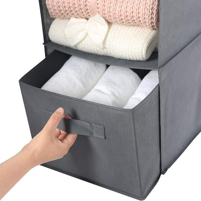 MAX Houser Hanging Shelf Closet Storage Organizer Removable Drawers ，Hanging