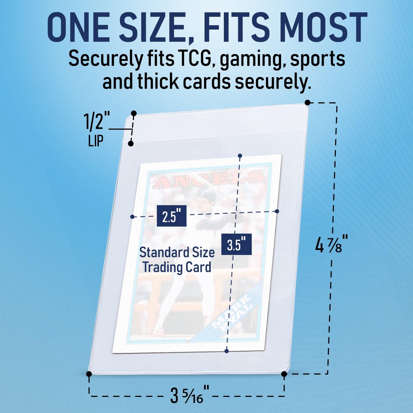 Semi Rigid Card Holder | PSA Graded Card Sleeves & Holder, PSA Cards Sleeves, Sports Saver SGC Slab Sleeve, #1 Hard Sleeve for Cards Grading Submission Approved for BGS, CSG, Clear TCG Protector.