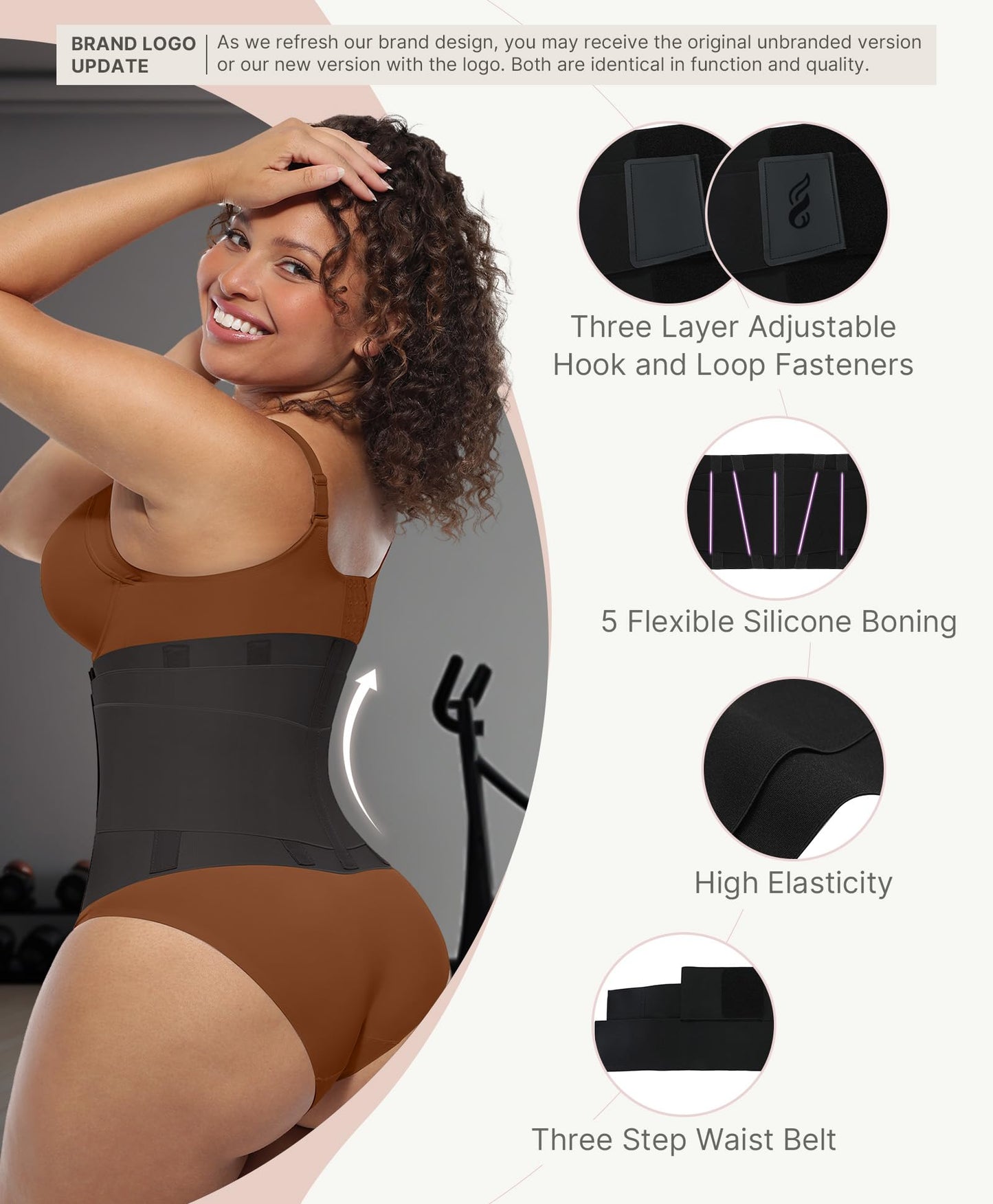 FeelinGirl Women Corset Workout Waist Trainer Belt Tummy Control Waist Cincher Sport Waist Trimmer Black XL