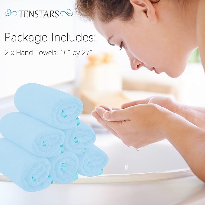 TENSTARS Silk Hemming Hand Towels