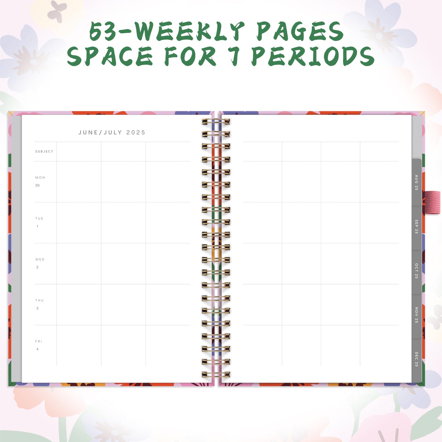 And Per Se Teacher Planner 2025-2026 Academic Year -Teacher Lesson Planner from July 2025 to June 2026, 8.5" x 11", Weekly & Monthly Planning for Teachers with Monthly Tabs, Stickers (Color Block)