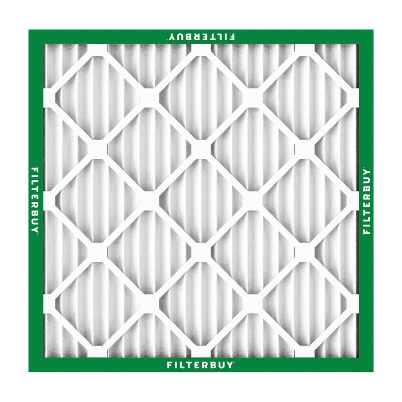 Filterbuy 15x15x1 Air Filter MERV 8 Essential Dust & Allergy Defense (2-Pack), Electrostatic Pleated HVAC AC Furnace Filters Replacement, Made in USA (Actual Size: 15.00 x 15.00 x 0.75)