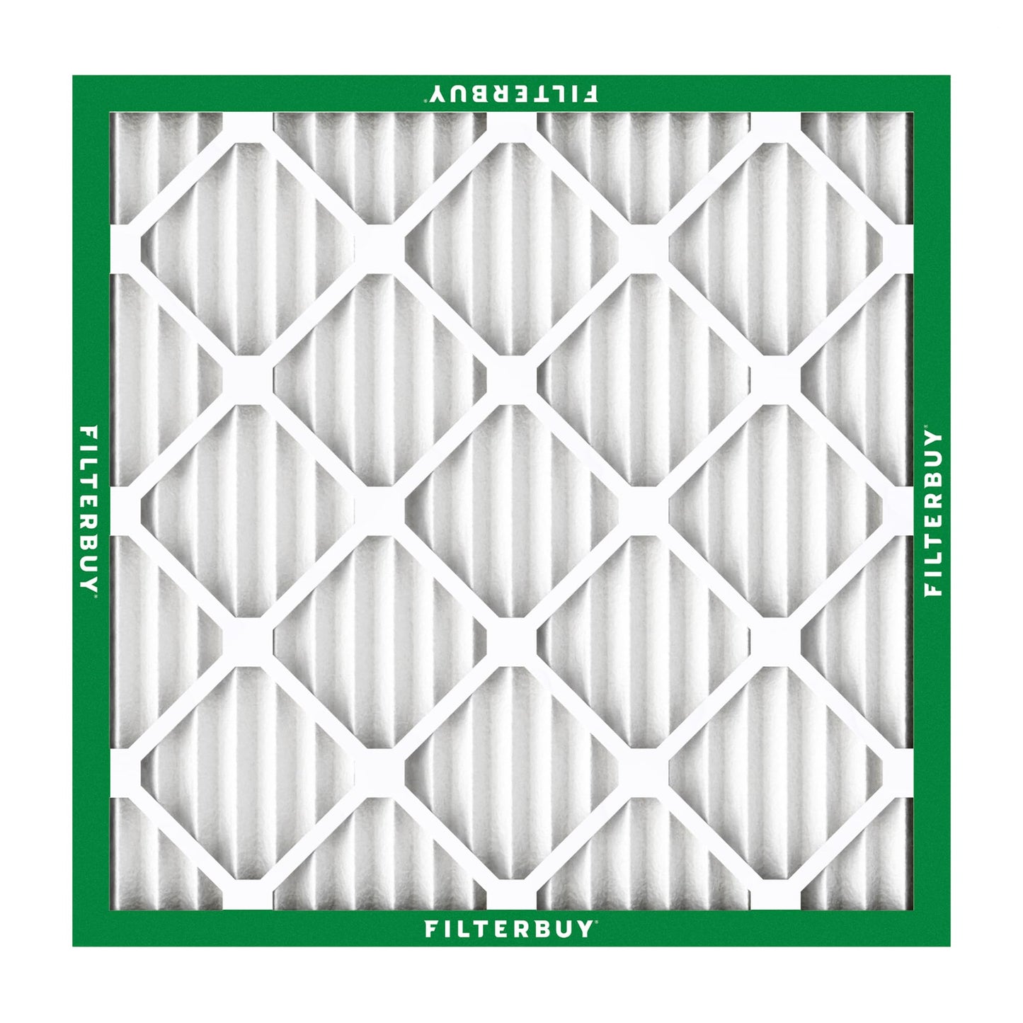 Filterbuy 20x20x1 Air Filter MERV 8 Essential Dust & Allergy Defense (12-Pack), Electrostatic Pleated HVAC AC Furnace Filters Replacement, Made in USA (Actual Size: 19.50 x 19.50 x 0.75)