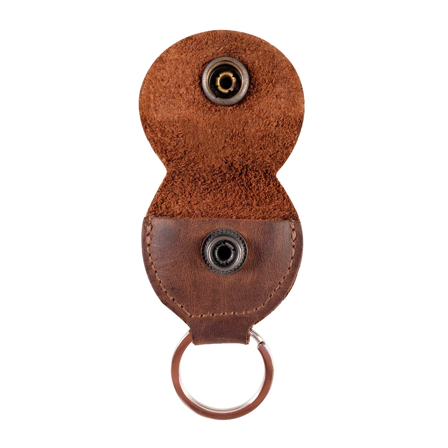 Hide & Drink, Guitar Pick Holder with Ring, Key Organizer, Keychain for Guitar Players, Full Grain Leather, Handmade, Bourbon Brown