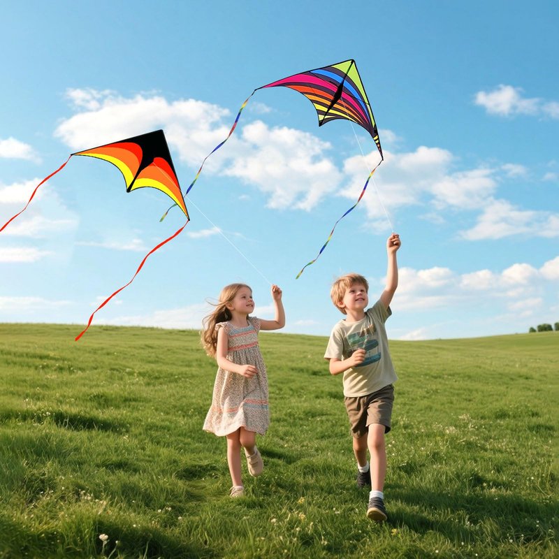 Mint's Colorful Life 3 Pack Delta Kites for Kids & Adults, Easy to Fly Large Kite Set for Beginners, Perfect Family Kites for Park and Beach Trip with 300ft String Included (Green&Yellow&Rainbow)