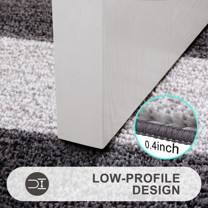 Kitinjoy Indoor Outdoor Door Mat, 36x24 Non-Slip Absorbent Dirt Trapper, Low-Profile Washable Inside Entrance Front Floor Mat, Sturdy Soft Entry Doormats for Entryway, Grey