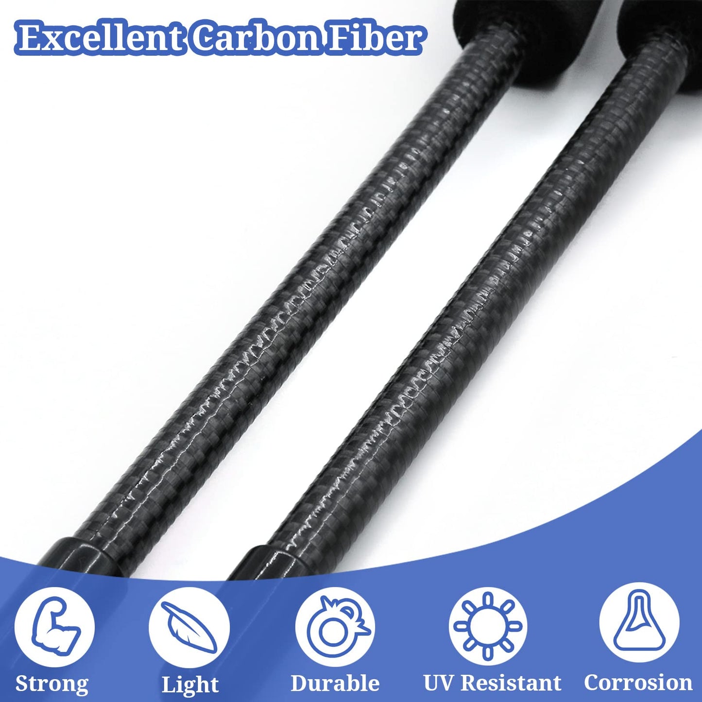 9KM DWLIFE Stunt Quad Line Kite Handles with 90lb/98ft Dyneema String 14" Carbon Fiber Professional for Adults Flying Control Tool Accessories Durable Strong Precise Control
