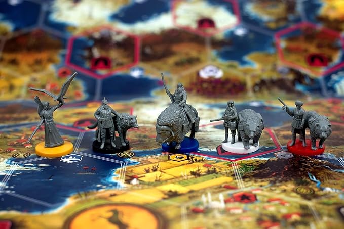 Stonemaier Games: Scythe (Base Game) by Jamey Stegmaier | an Engine-Building Area Control Strategy Board Game with Mechs Set in Dieselpunk 1920+ Europe for Adults and Family | 1-5 Players 115 Mins