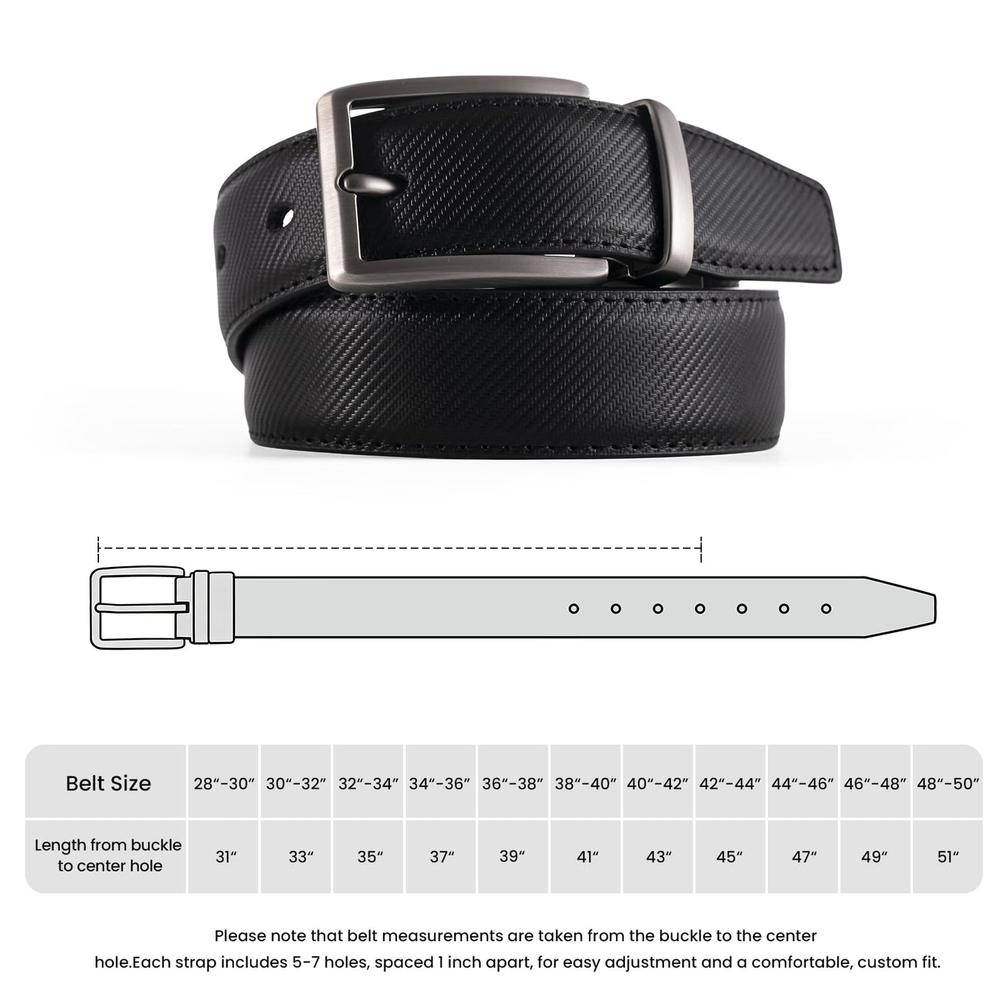 LMUGOOS 3 Pack Mens Belt Reversible Genuine Leather Belts - Adjustable & Cuttable 1.2" for Dress, Business, Casual & Jeans | Ideal Gift for Men, Dad, Husband on Birthday, Anniversary & Father's Day