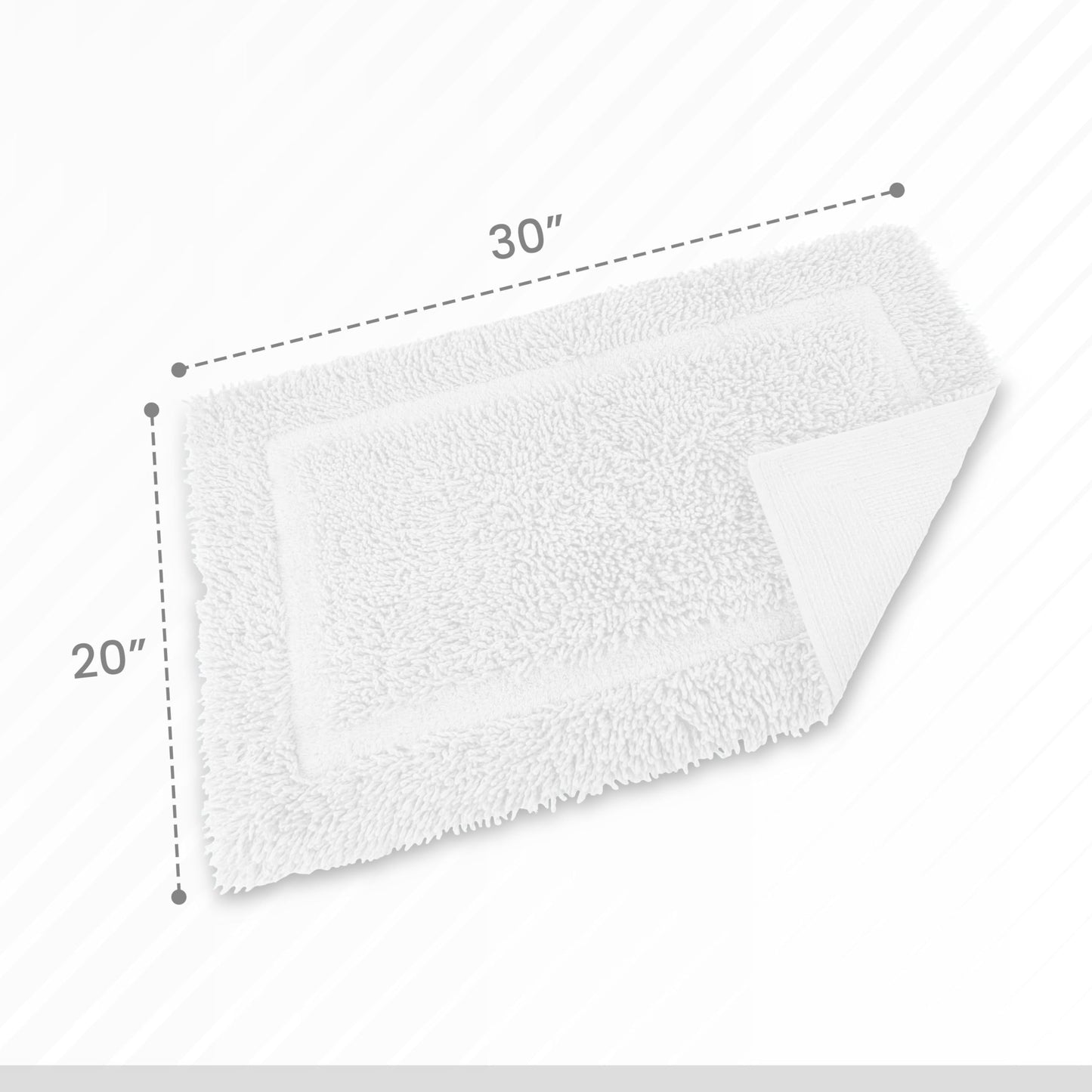 Martex 100% Cotton Ringspun Bath Rug | Super Soft | Super Absorbent | Essential Bathroom Rugs | Non-Slip Bath Mat | Quick Drying Bath Mat | White