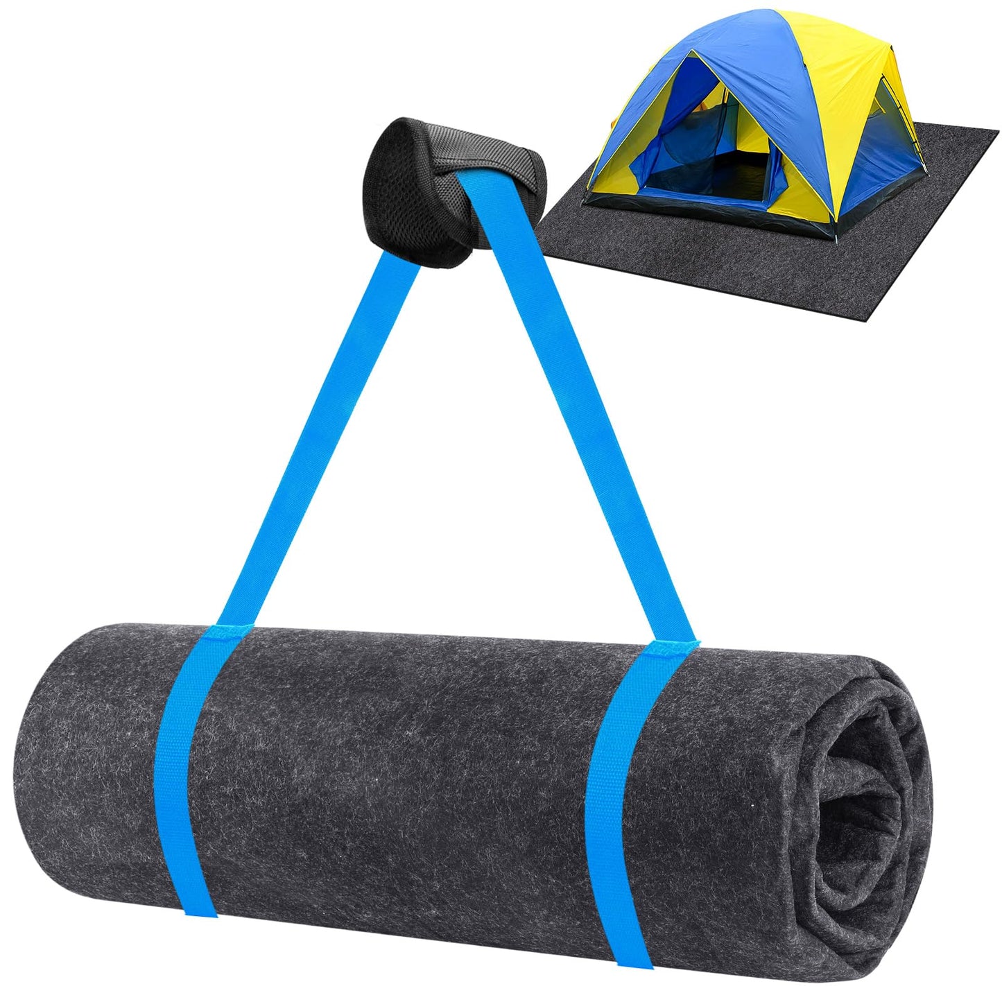 Camping Tent Carpet Mat 6.5x5 Ft Waterproof Rug Liner - Portable Under Tent Mat to Keep Floor Dry Blanket, Moisture Barrier for Camping Gear, Outdoor Picnic Supplies