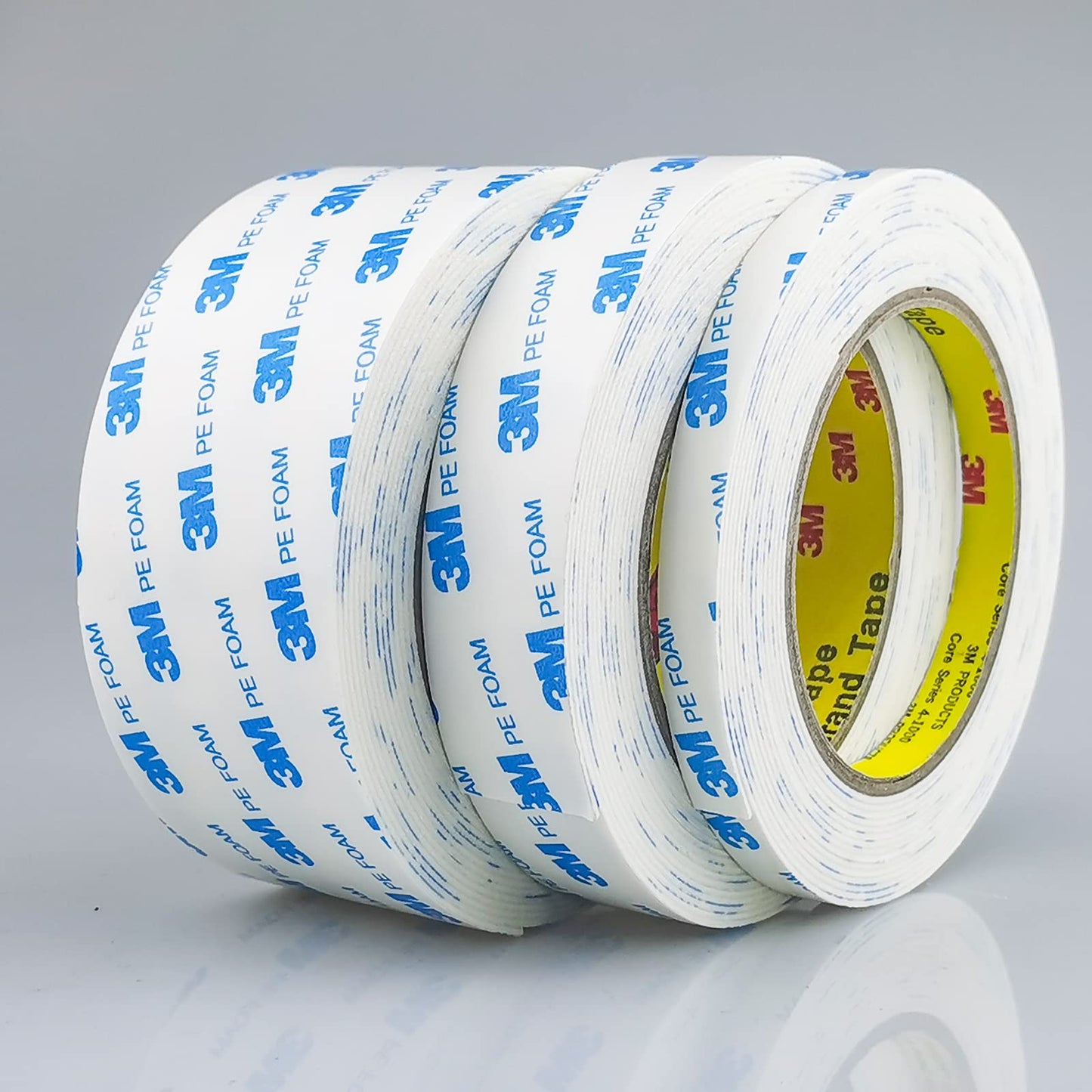 3M Double Sided Tape 1in x 16.5ft, Mounting Tape Heavy Duty, Removeable PE Foam Tape Strips, Strong Adhesive Tape Waterproof Free Damage for Paint Wall Picture Hanging Poster