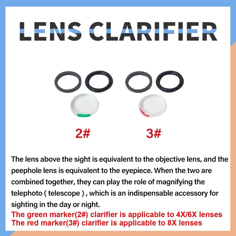 Archery Peep Sight Kit - 6X/8X Clarifier with 5 Aperture Lenses | Perfect for Compound Bow Hunting