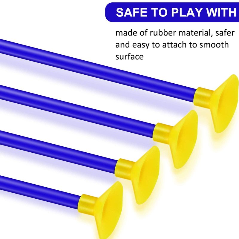 20 Pieces Replacement Suction Cup Arrows Kids Archery Toy Replacement Arrows with Rubber Tip Outdoor Indoor Sports for Boys Girls
