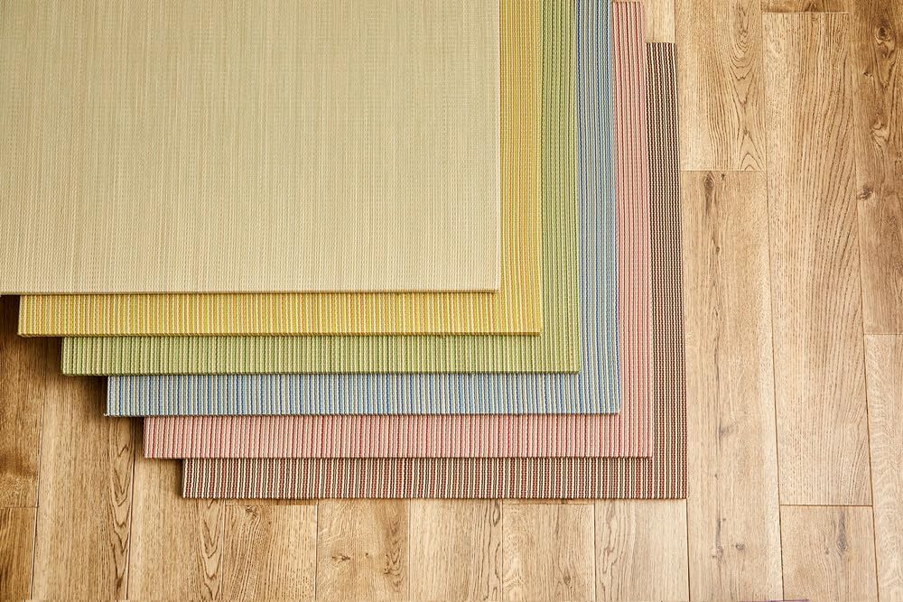 パレットライフ PaletteLife Rimless Lightweight Portable Tatami Mats, Set of 6, Brown, 32.3 x 32.3 x 1.0 inches (82 x 82 x 2.5 cm), Modular Tatami Mattress