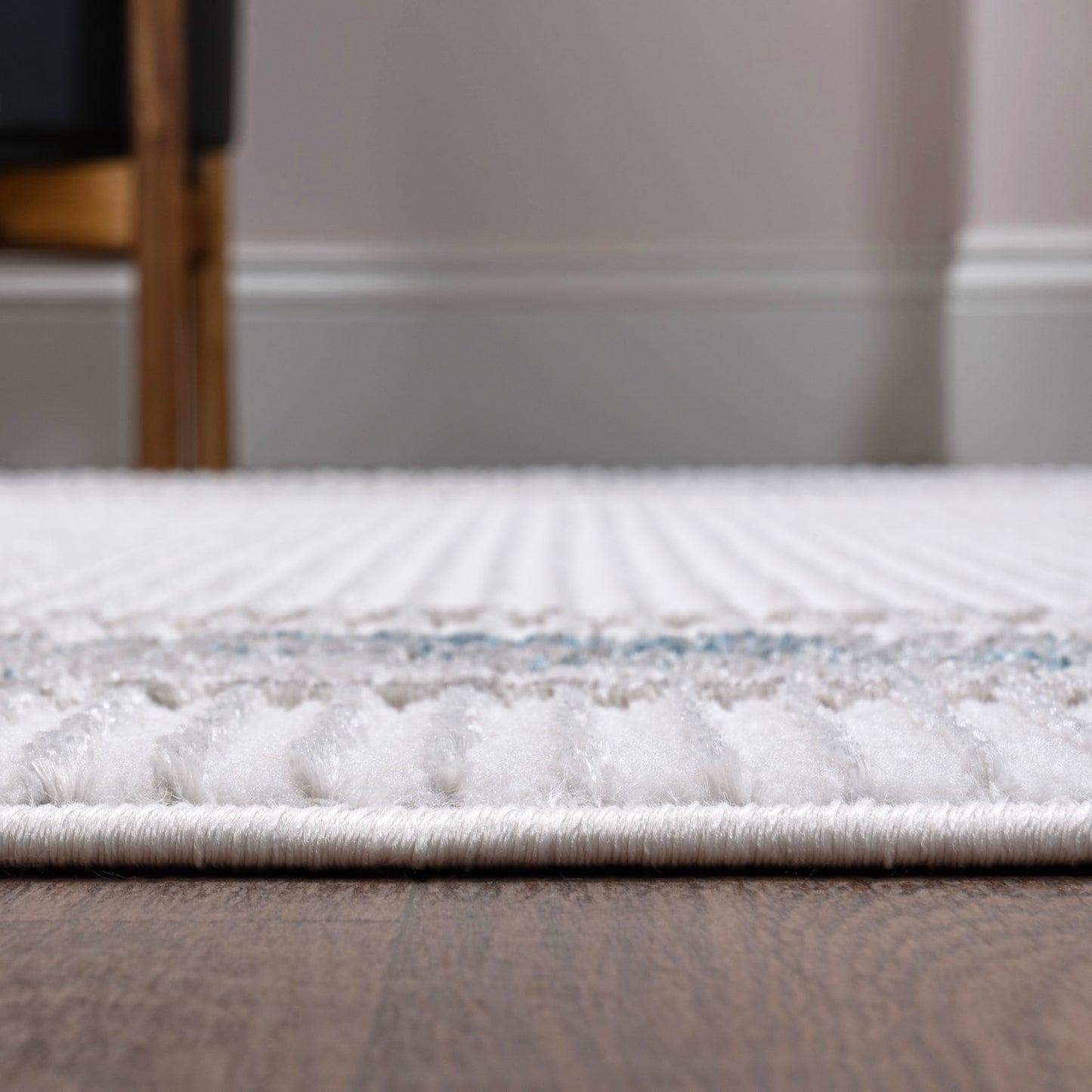 JONATHAN Y Marble Pattern High-Low Silver/Blue Indoor Area Rug, 3x5, Athens Classic Border, Easy-Cleaning for Living Room, Bedroom, Kitchen, Pet Friendly, Non-Shedding (CAR102B-3)