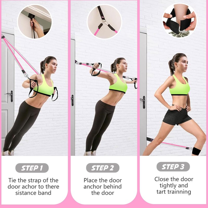 Bbtops Pilates Bar Kit with Resistance Bands,Pilates Bar with Stackable Bands Workout Equipment for Legs,Hip,Waist and Arm,Exercise Fitness Equipment for Women & Men Home Gym Yoga Pilates