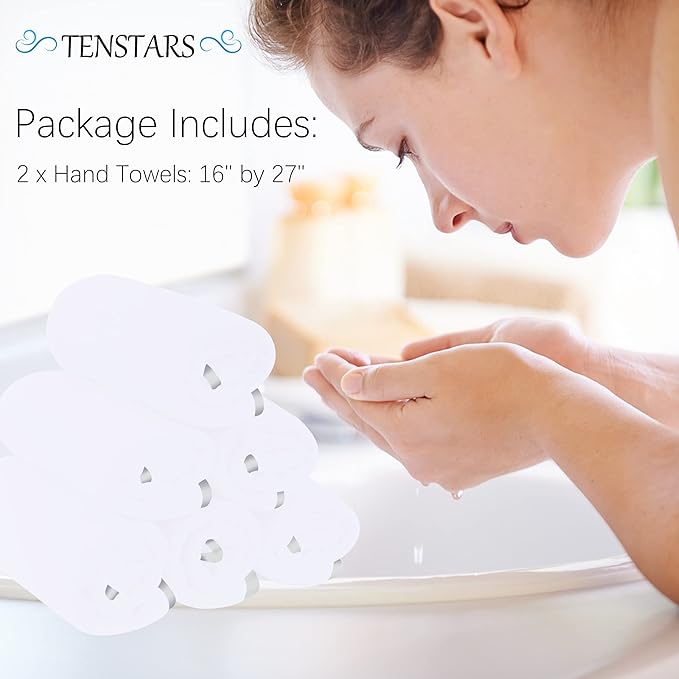 TENSTARS Silk Hemming Hand Towels