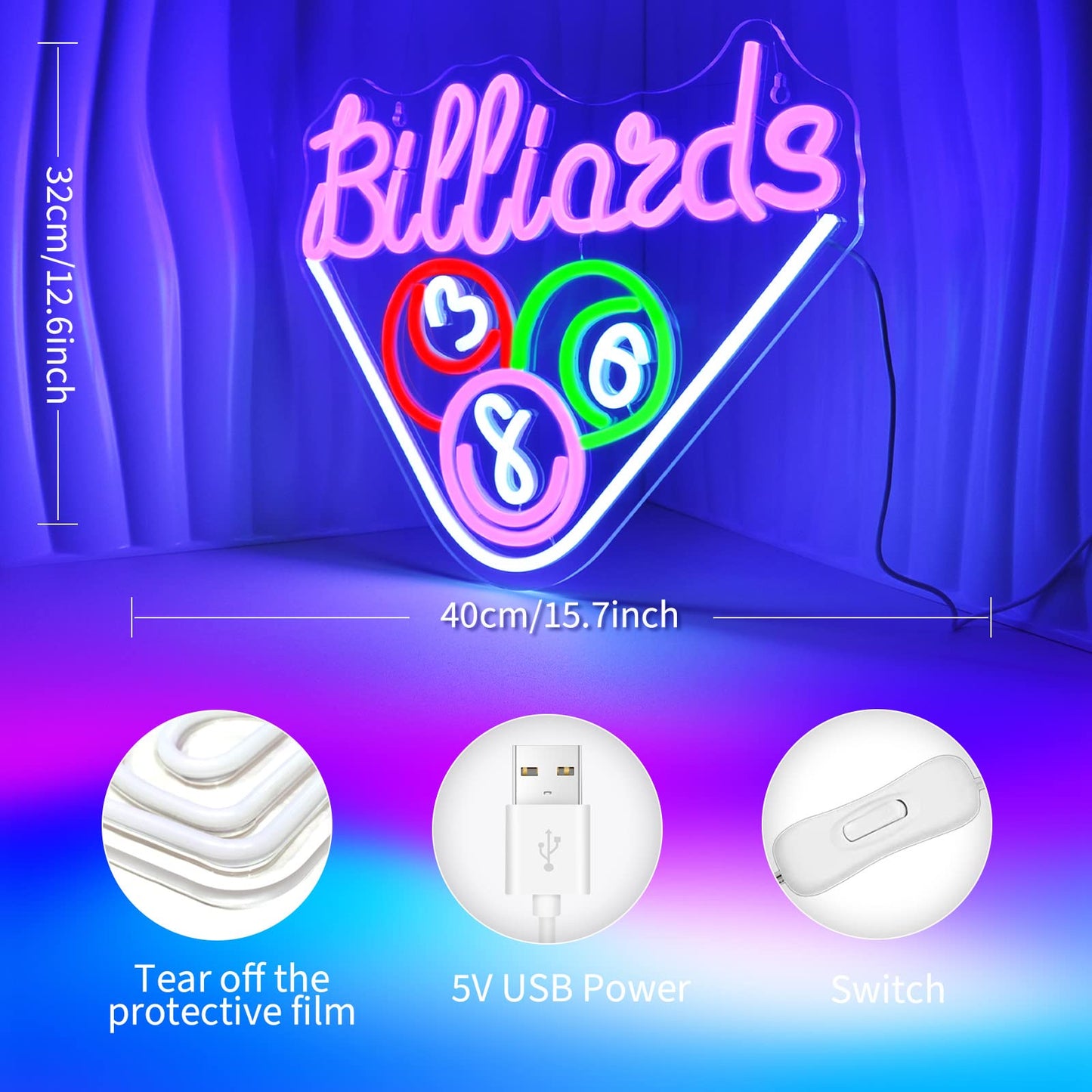 Lady Neon Signs Neon Signs for Wall Decor Pink White LED Light Sign for Preppy Room Decor Light Up Sign for Birthday Party Decoration USB Powered