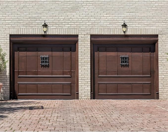 18in Dusk to Dawn Outdoor Wall Light for House, Bronze Exterior Wall Lantern for Garage, Aluminium Porch Door Lights Fixture with Clear Seeded Glass Shade for Entryway, Front Door