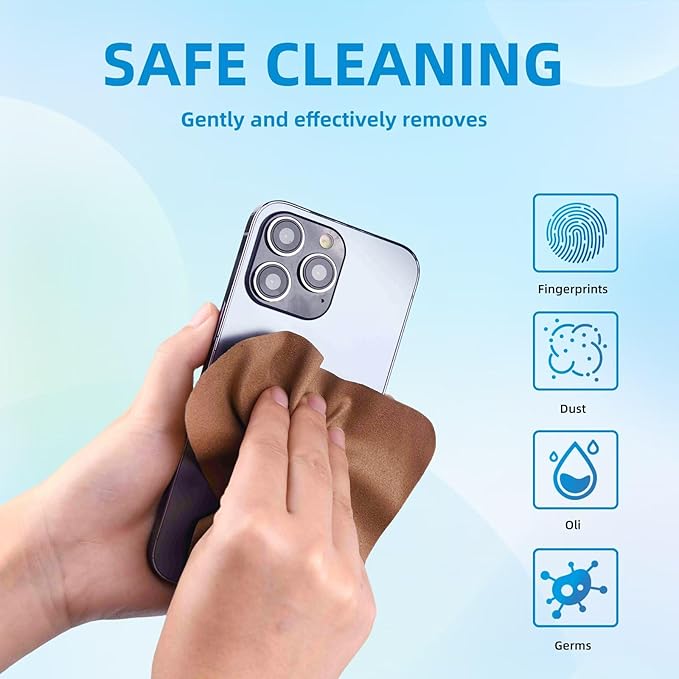 15 Pcs Glasses Cleaning Cloth Cleaner Wipes