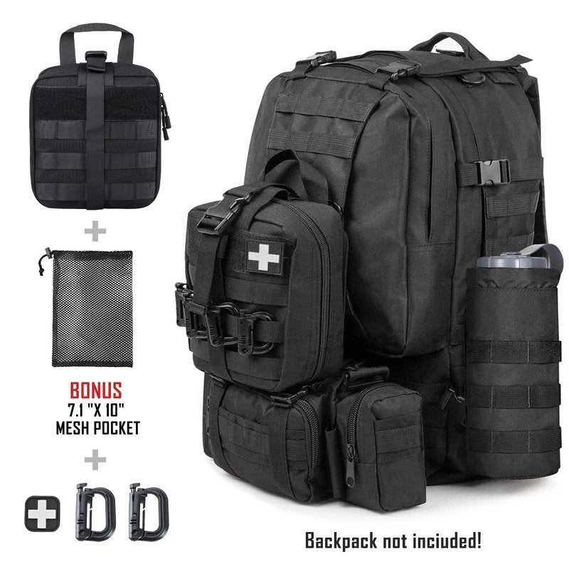 LIVANS 1000D First Aid Bag Empty Medical Ifak Pouch Molle EMT Pouches Rip-Away Tactical Military Trauma Emergency Medic Bag