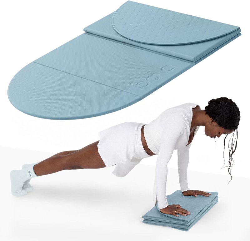 Bala Compact Workout Mat - 12MM Thick, Slip-Resistant & Foldable Yoga Mat for Home Fitness | Ideal for Pilates & Core Training