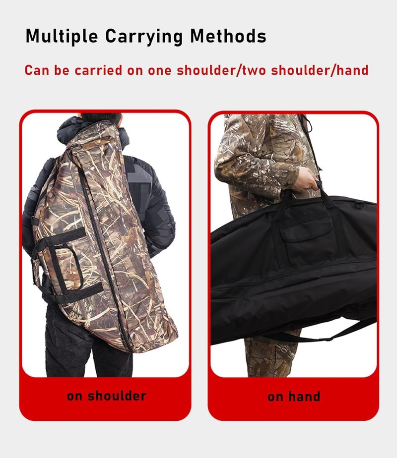 Lightweight Soft Compound Bow Case - 600D Water-Resistant Archery Backpack with Pockets for Hunting