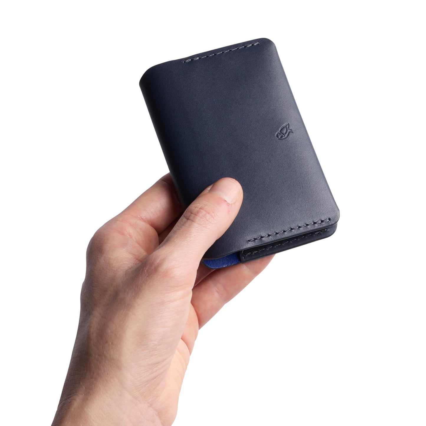 Bellroy Under Cover (slimline leather card wallet/holder with card storage, quick access slot, plus space for folded bills) - Navy