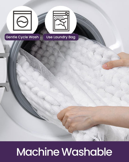 DEXI Bathroom Rugs 24x36, Non Slip Washable Bath Mat, Luxury Chenille Super Absorbent Ultra Thick Bathmats for Shower Floor, Plush Fluffy Shaggy Carpet for Tub, White