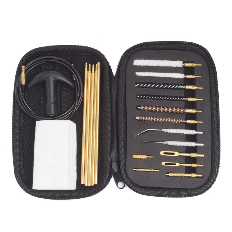 Motanar 177 & .22 Cal Airgun Cleaning Kit with Cotton Mop, Bronze Bore Brush, Brass Jag, Slotted Tips, Nylon Brushes, Brass Cleaning Rod
