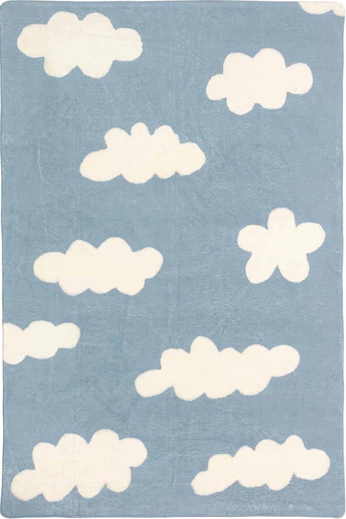 USTIDE 4 x6 Blue Sky White Cloud Area Rug Super Soft Fluffy Kids Rug Machine Washable Non Slip Carpet Floor Mat for Bedroom Living Room Nursery Girls Boys Room Decor