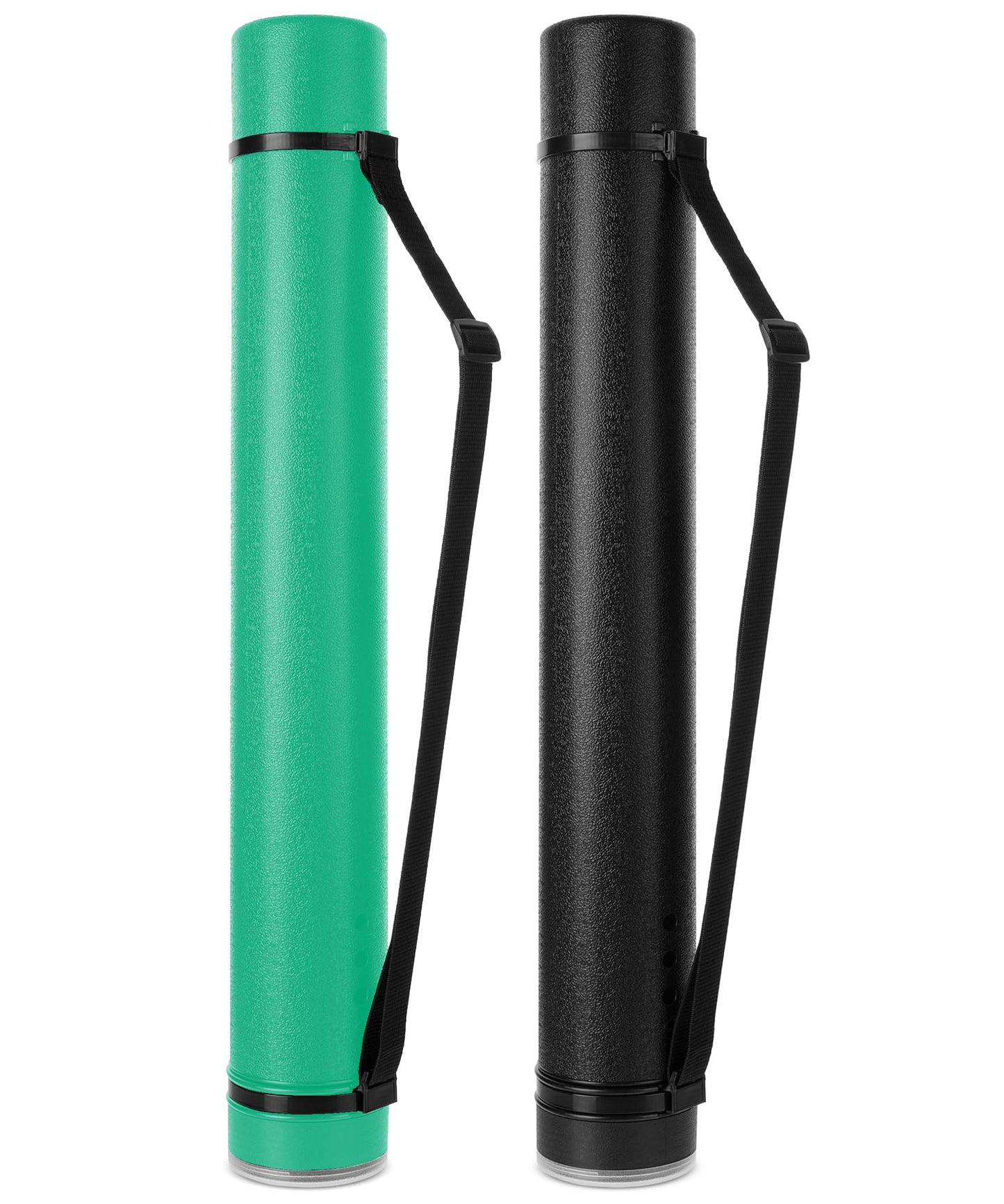 Mr. Pen- Poster Tube, 2 Pack, Black and Green, Extendable Poster Tube with Strap, Poster Carrying Case, Telescoping Tube, Art & Poster Transport Tubes, Poster Tubes for Storage, Poster Holder Tube