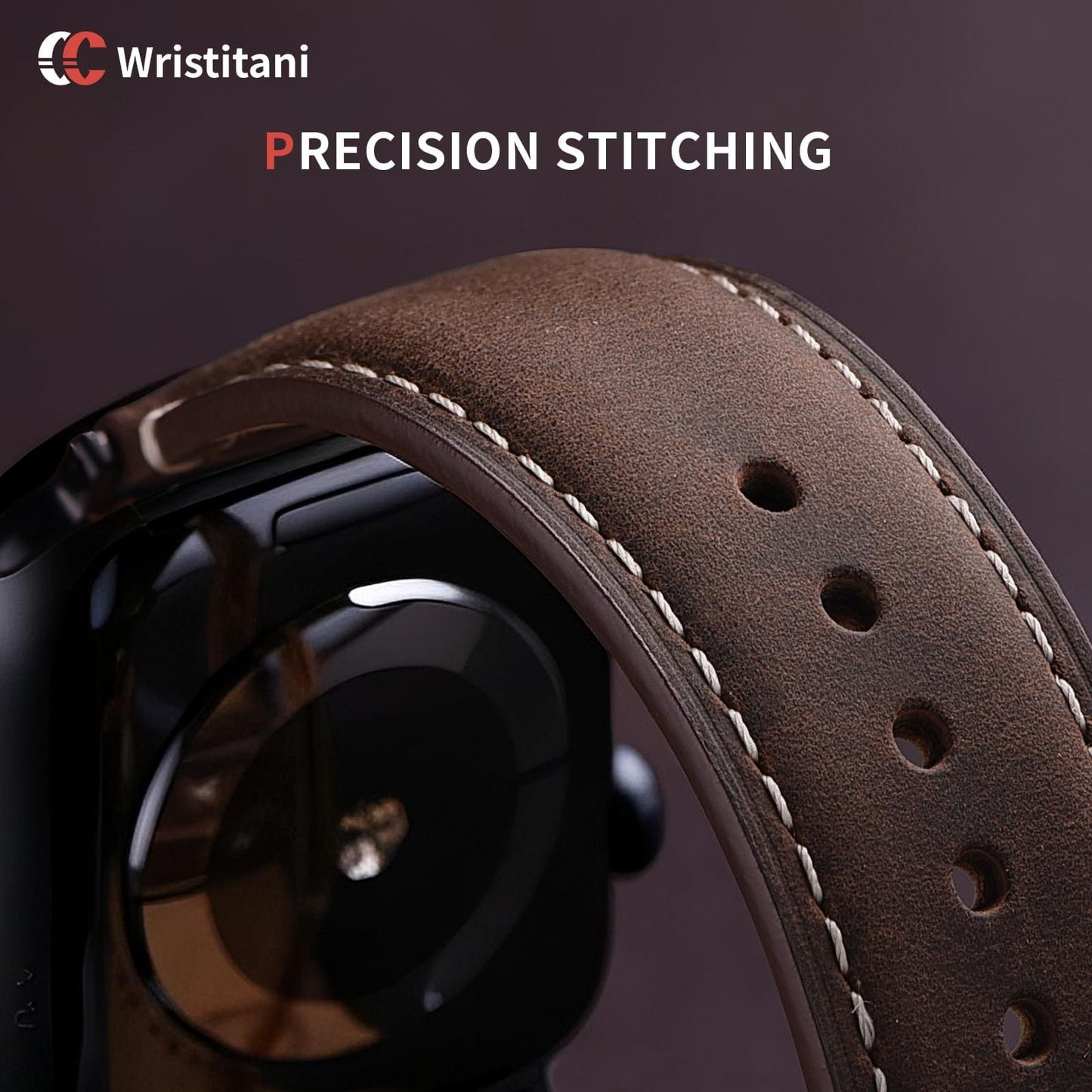 Wristitani 3 Pack Leather Bands Compatible With Apple Watch Bands 44mm 45mm 46mm 49mm 40mm 41mm 42mm for Men,Genuine Leather Replacement Straps for iWatch Ultra3/2/1 SE3/2/1 Series 11/10/9/8/7/6/5/4