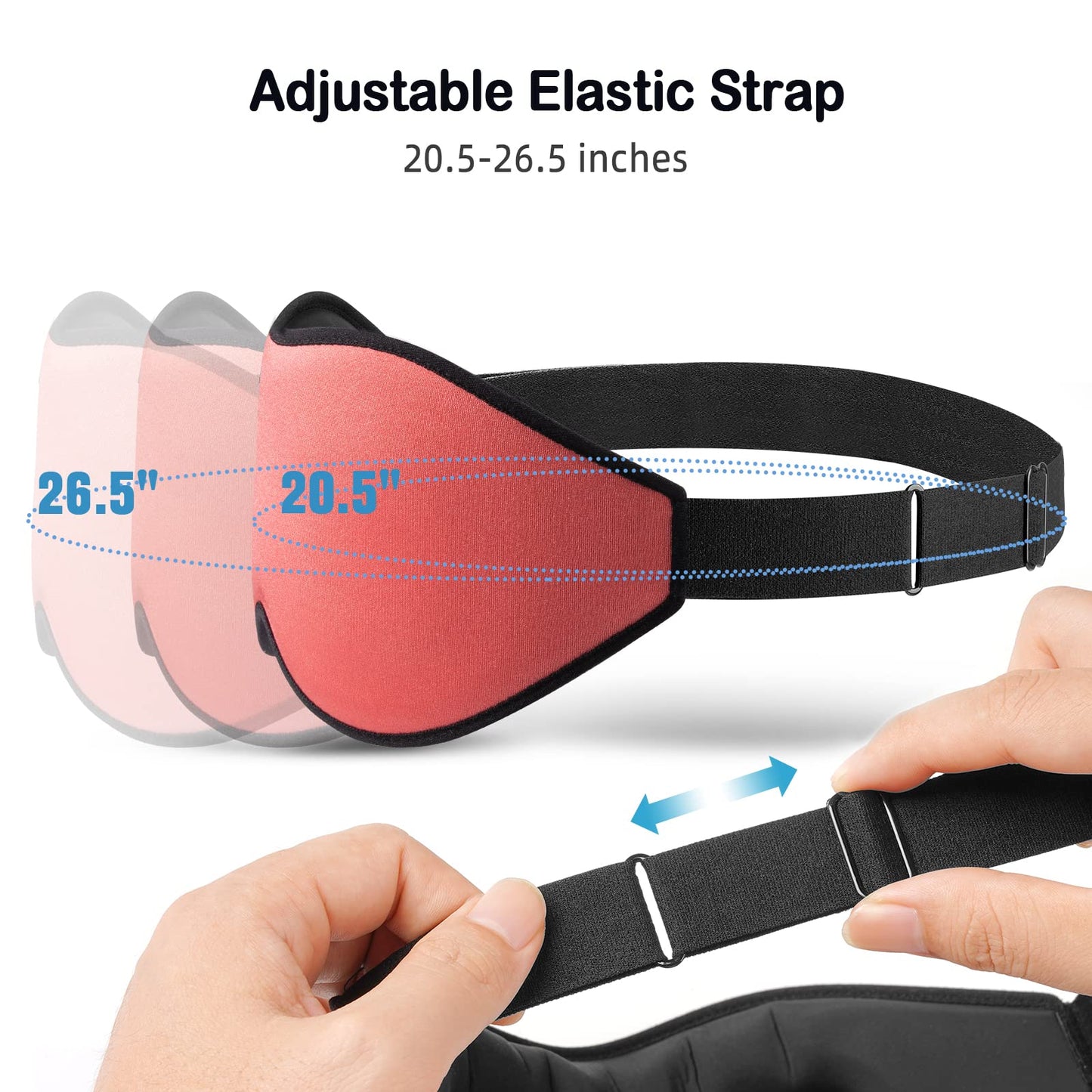 LitBear Sleep Mask for Side Sleeper Women Men, Eye Mask for Sleeping Light Blocking, 3D Contoured Cup Sleeping Mask, Soft Breathable Sleep Eye Mask with Adjustable Elastic Strap for Travel