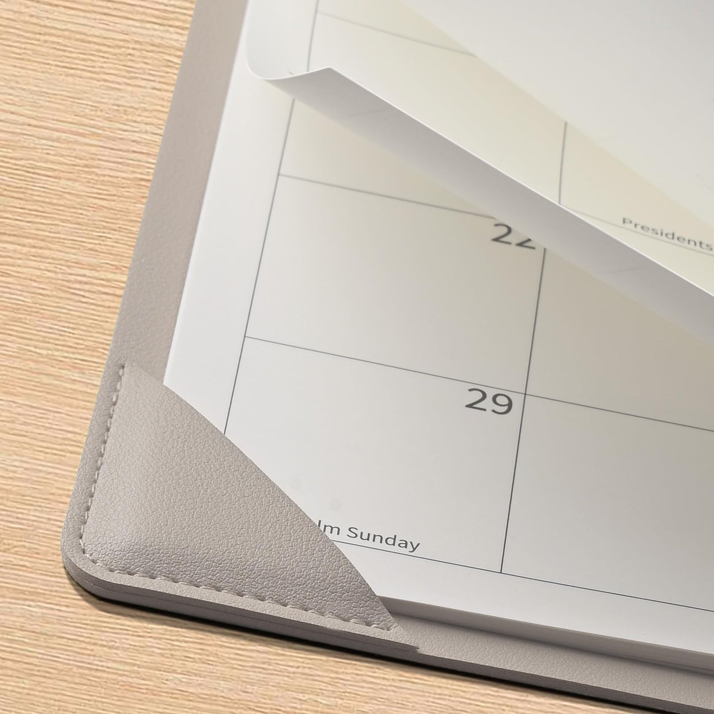 Yibukiu Desk Calendar 2026 with Desktop Mat, 18 Months Flat Desk Pad Calendar January 2026 to June 2027, Medium 14 x11 inch Monthly Wall Calendar for Home Office School (Apricot)