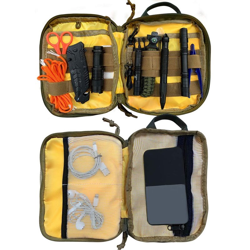 ROARING FIRE Ember Pro MOLLE EDC Utility Organizer Pouch is Small and Compact to Carry Knives, Flashlights, Pens, a Small notebook, EDC Gear, USB Cables, Earphones, Power Bank and etc