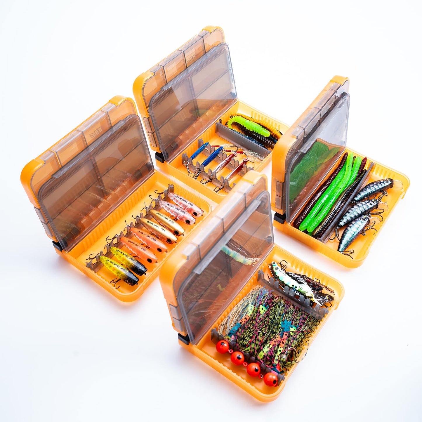 Tcakelox Mini Plastic Tackle Boxes for Small Tackle Box Organizer, Ideal for Fishing Storage Containers, Kayak Fly Boxes Large
