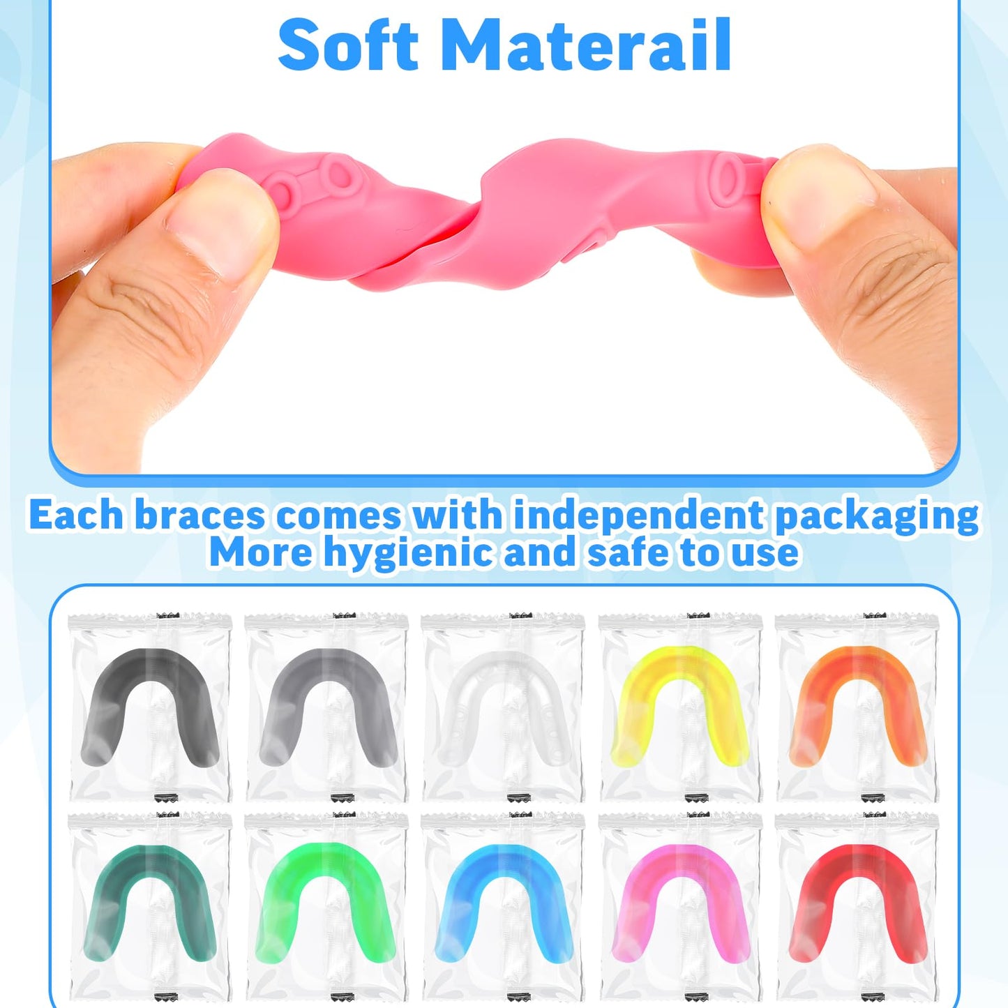 Frienda Sport Mouth Guards Mouthguard 10 Pcs Gum Mouth Guard Teeth Armor Game Guard for Boxing Basketball Football Hockey Karate Basketball Rugby Match