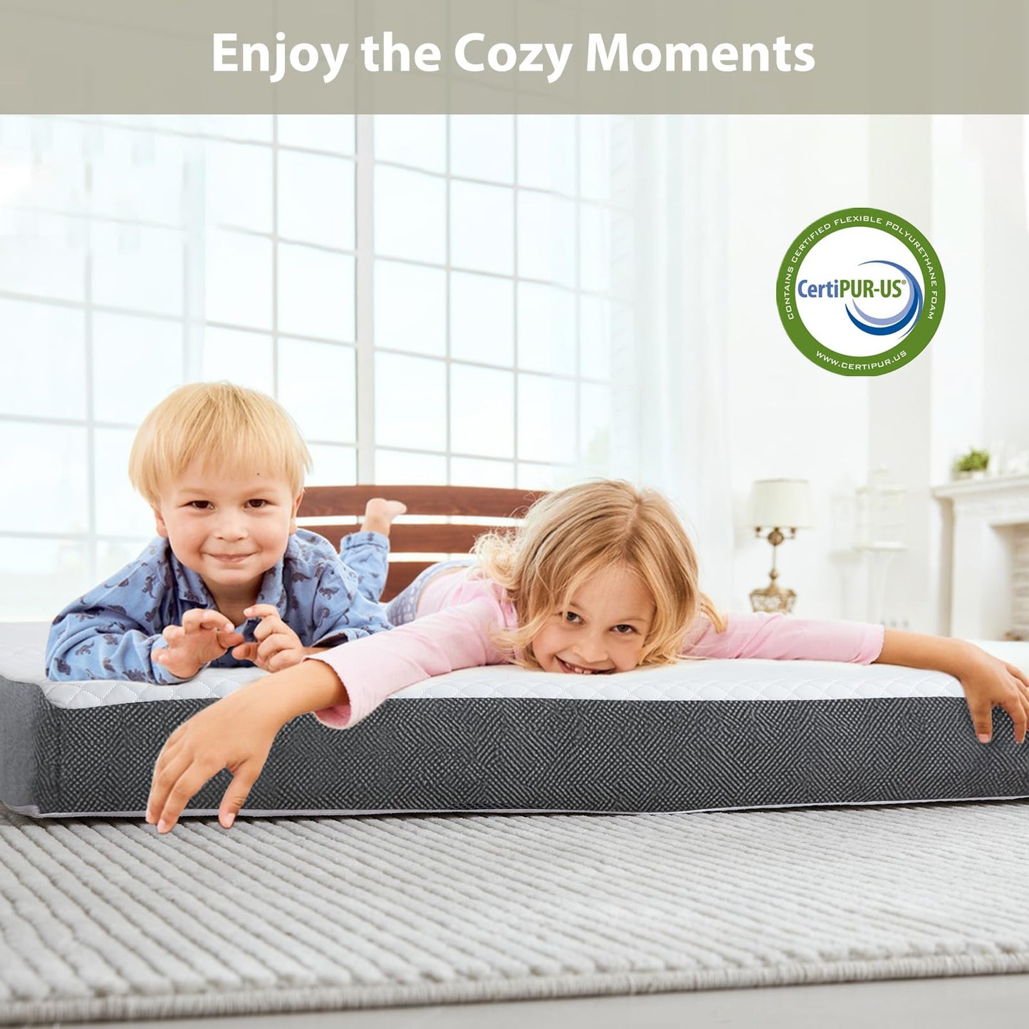 Tri Fold Memory Foam Foldable Mattress Single, 3 inch Folding Mattress for Guest Sleep. Portable Trifold Mat with Removable Washable Cover, Floor Sleeping Mat for Adult and Kid