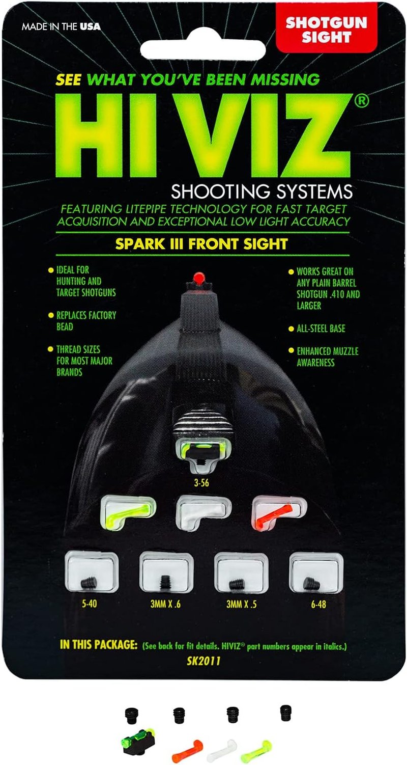 HIVIZ Sight Systems Spark III - Threaded Front Bead Replacement for Enhanced Accuracy