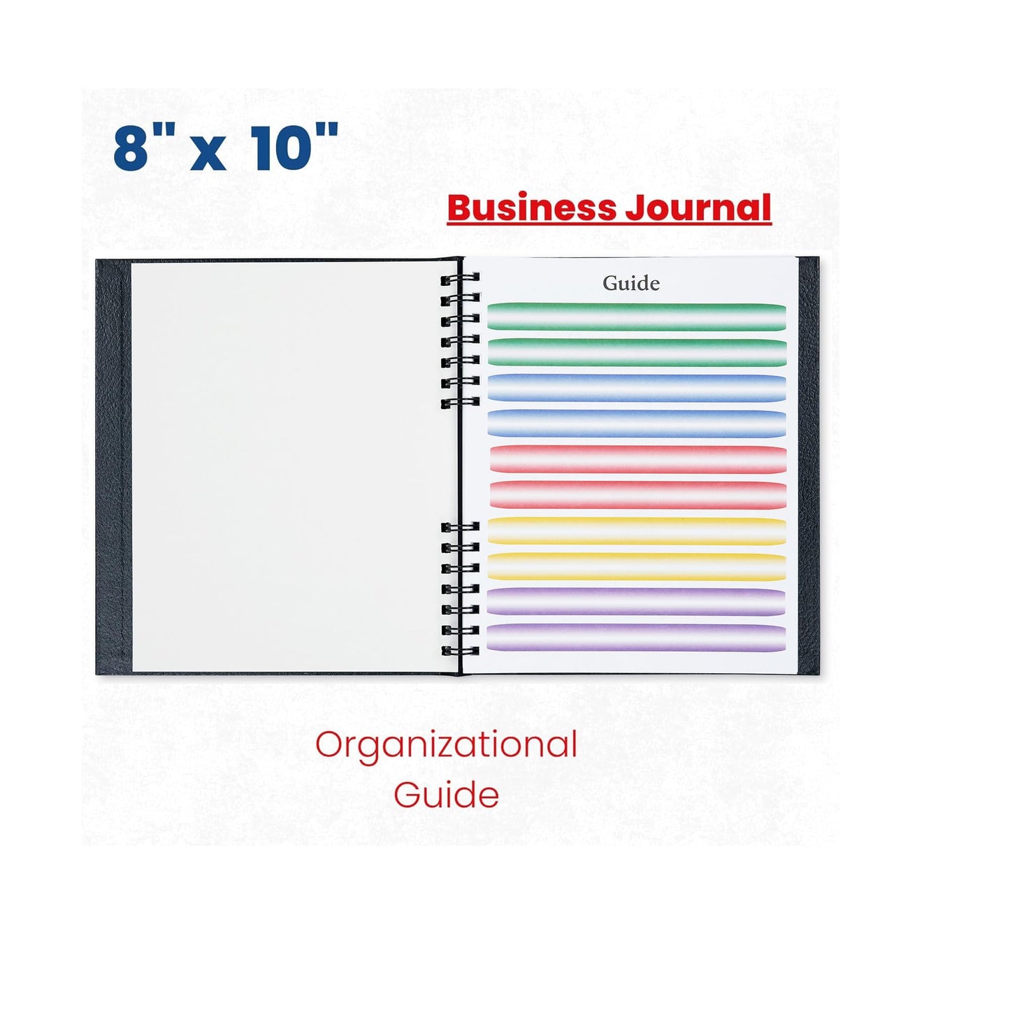 DOME Business Journal – 8 x 10 Inch Hardcover Professional Planner Notebook with Metal Coil Binding, Stickers & Organizational Guide, 200 Pages, Premium Acid-Free 60-lb Paper, Made in USA (8 x 10)